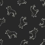 dog doodle seamless pattern background N30