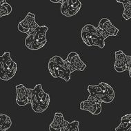 dog doodle seamless pattern background N32