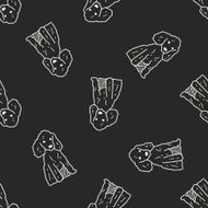 dog doodle seamless pattern background N33