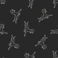 dog doodle seamless pattern background N35