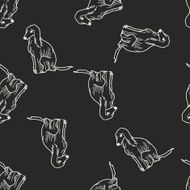 dog doodle seamless pattern background N36