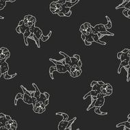 dog doodle seamless pattern background N37