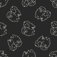 dog doodle seamless pattern background N38