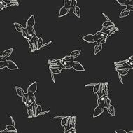 dog doodle seamless pattern background N40