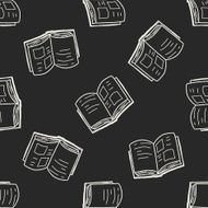 doodle book seamless pattern background N5