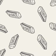 doodle eraser seamless pattern background