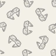 Doodle Glasses seamless pattern background