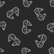 Doodle Glasses seamless pattern background N2