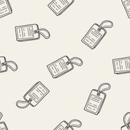doodle id card seamless pattern background