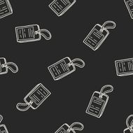 doodle id card seamless pattern background N2