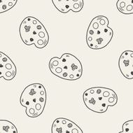 doodle palette seamless pattern background