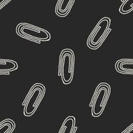 Doodle Paper clips seamless pattern background N2