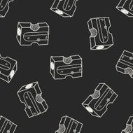 Doodle Pencil sharpeners seamless pattern background N3