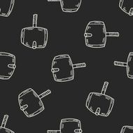 hammer doodle seamless pattern background N10