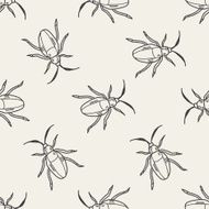 insect doodle seamless pattern background