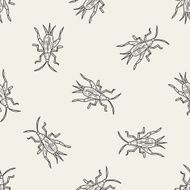 insect doodle seamless pattern background N3