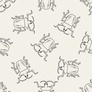 insect doodle seamless pattern background N4