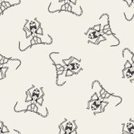 insect doodle seamless pattern background N5