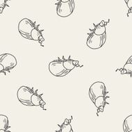 insect doodle seamless pattern background N6
