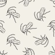 insect doodle seamless pattern background N7
