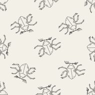 insect doodle seamless pattern background N8