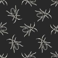 insect doodle seamless pattern background N9
