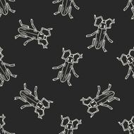 insect doodle seamless pattern background N10