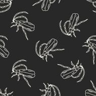 insect doodle seamless pattern background N15