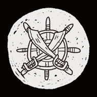 knife and Rudder doodle N5
