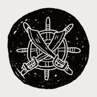 knife and Rudder doodle N6