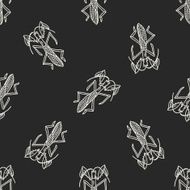 Manti doodle seamless pattern background N2