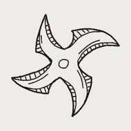 ninja weapon doodle N14