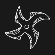 ninja weapon doodle N15