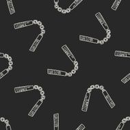 nunchaku doodle seamless pattern background