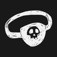 pirate eye mask doodle N5