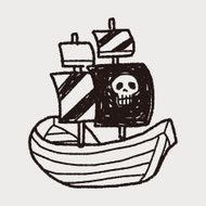 Pirate Ship doodle N10