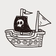 Pirate Ship doodle N11