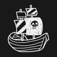 Pirate Ship doodle N12