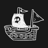 Pirate Ship doodle N13