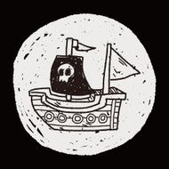 Pirate Ship doodle N15