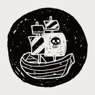 Pirate Ship doodle N16