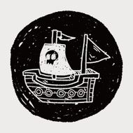 Pirate Ship doodle N17