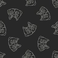 pisces Constellation doodle seamless pattern background N4