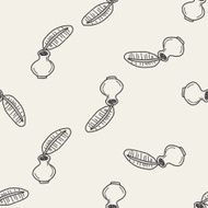 Quill doodle seamless pattern background N2