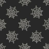 rudder doodle seamless pattern background N2