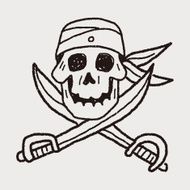 skull and knife doodle N4