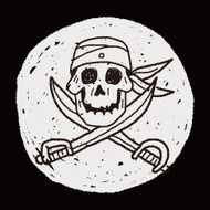 skull and knife doodle N6