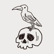 skull Doodle N44