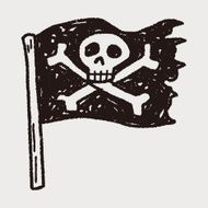 skull flag doodle N3