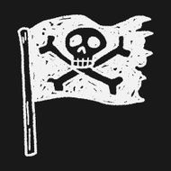 skull flag doodle N4